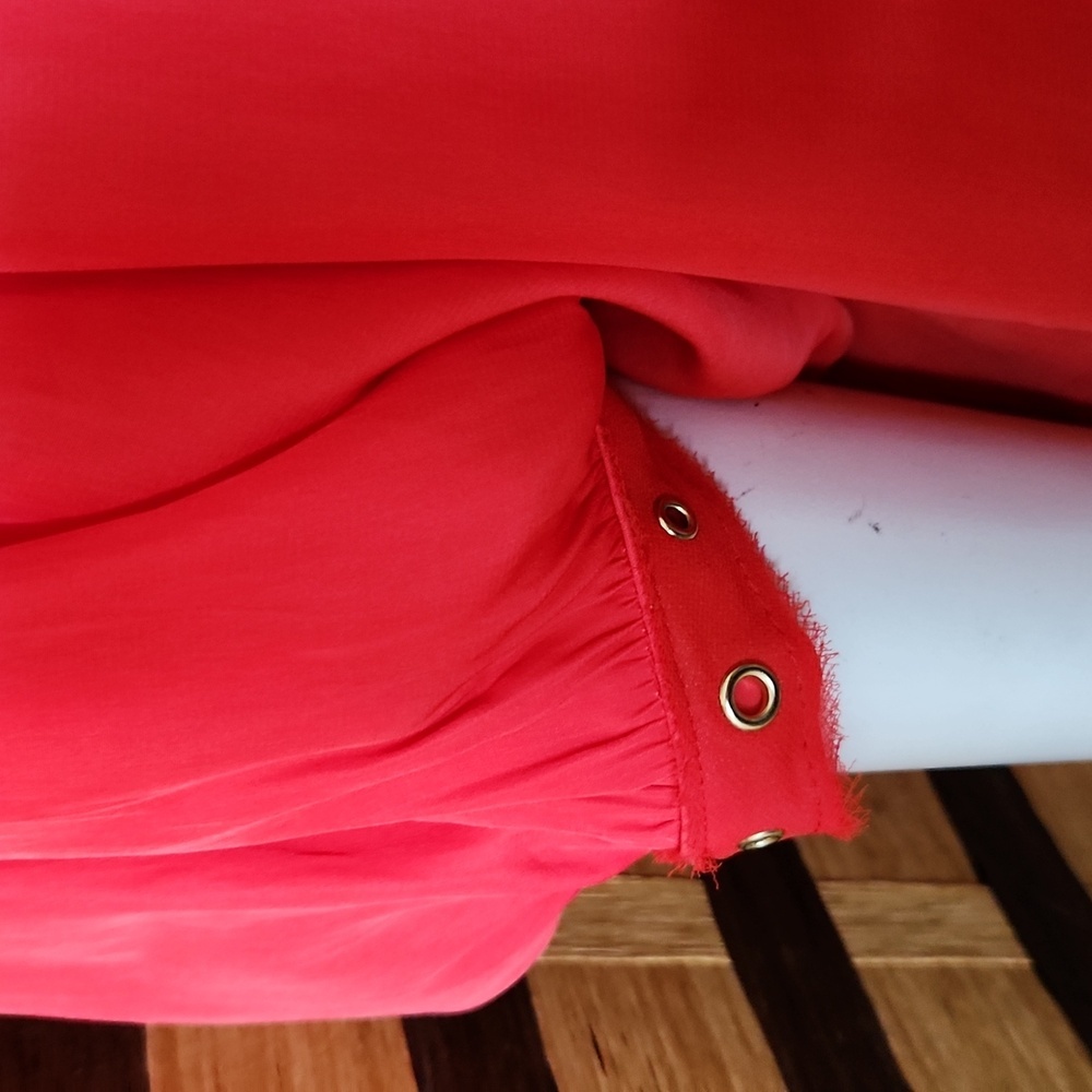 Euc! Chicos orange rivet flowy top - Picture 4 of 9